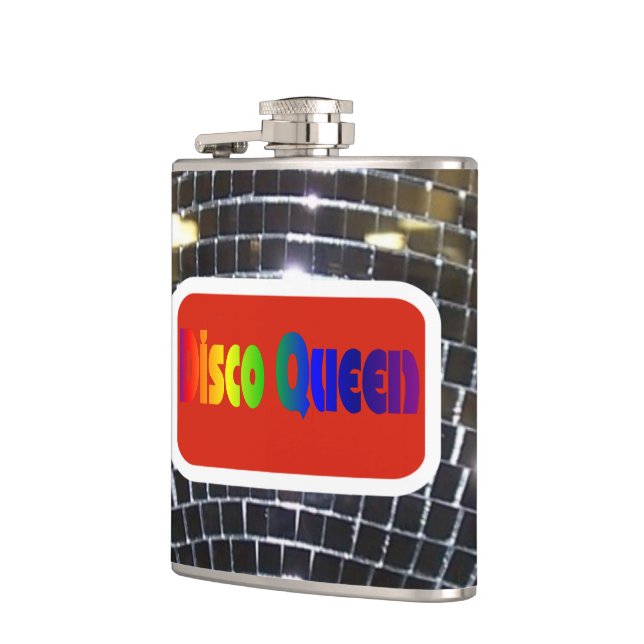 Retro Disco Queen Shiny Mirror | Disco Ball Flask (Left)