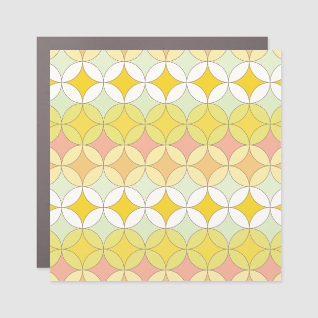 Retro Disco Style Seamless Pattern Car Magnet (Front)