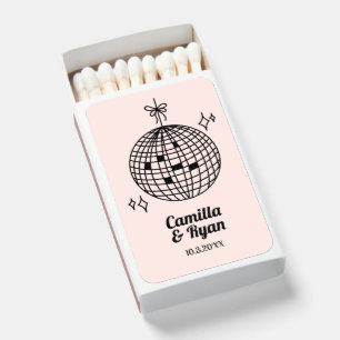Retro Disco Wedding Favor Personalized Matchbooks