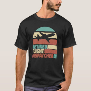 Retro Dispatcher Retired Police  Vintage Flight Di T-Shirt