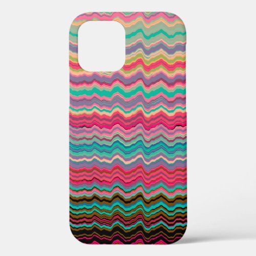 Retro distorted lines pattern Case_Mate iPhone cas iPhone 12 Case