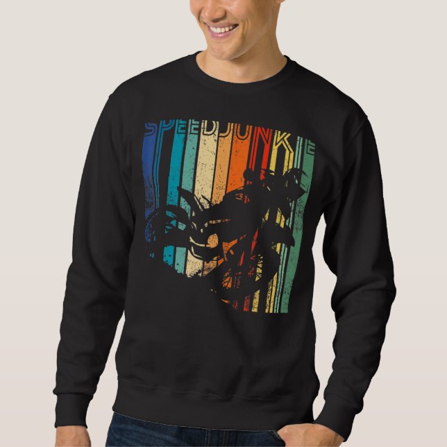 Retro Distressed Braap Motor Cross Speed Junkie Sweatshirt (Front)