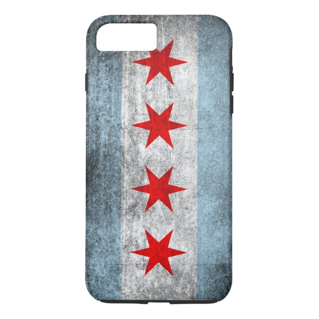 Retro Distressed Chicago Flag Case-Mate iPhone Case (Back)