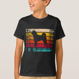 Retro Distressed Shiba Inu Silhouette Dog Lover Gi T-Shirt