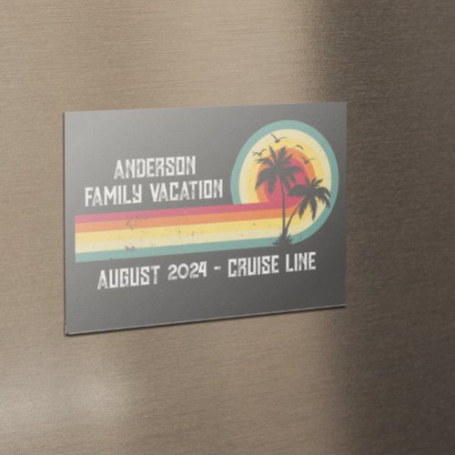 Retro Distressed Sunset Cruise Cabin Door Family Car Magnet