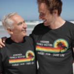 Retro Distressed Sunset Cruise Family Vacation  T-Shirt<br><div class="desc">You may change the style of this shirt by choosing More > under the style option. It may be personalized in the area provide or customizing by choosing the click to customize further option and changing the name, initials or words. You may also change the text color and style or...</div>