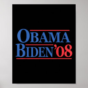 Retro Distressed Vintage Obama Biden 08 Campaign  Poster