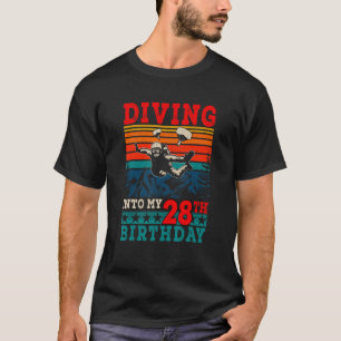 Retro Diving Into My 28th Birthday Skydiving T-Shirt