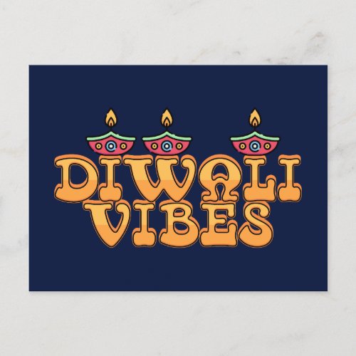 Retro Diwali Vibes Postcard