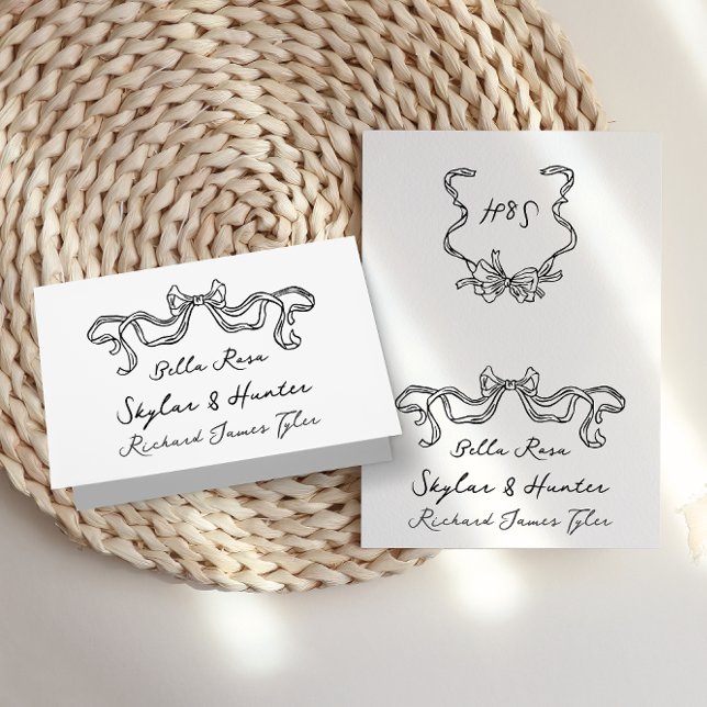 Retro DIY Folded Dolce Vita Place Cards (Creator Uploaded)