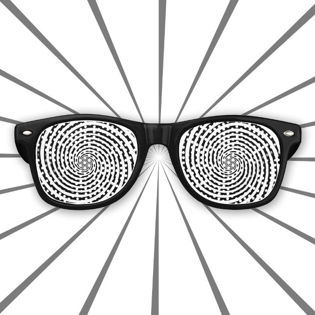 Retro Dizzy Hypnosis Spiral Retro Sunglasses (Hypnosis sunglasses - Look into my Eyes! Are you feeling sleepy?)