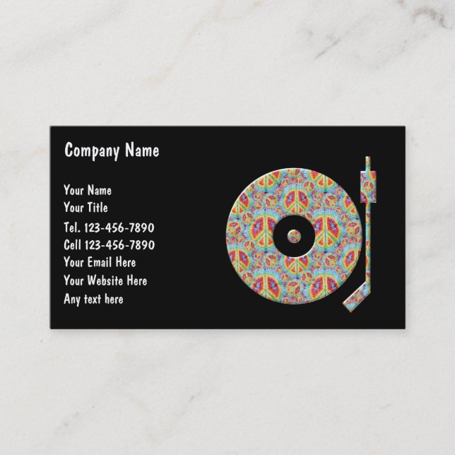 Retro DJ Business Cards (Front)