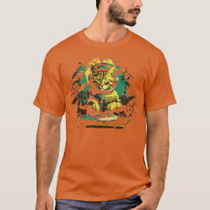 Retro Dj Cat T-Shirt