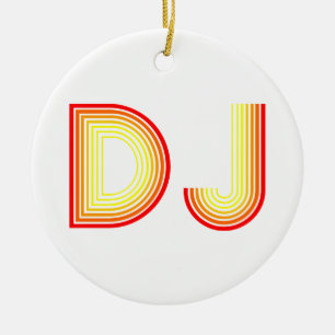 retro DJ Ceramic Ornament
