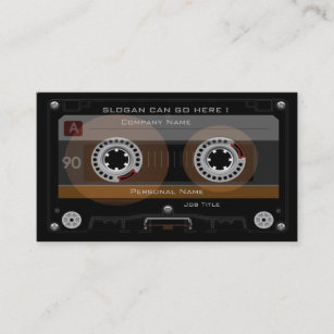 Retro DJ Music Cassette MixTape Business Card