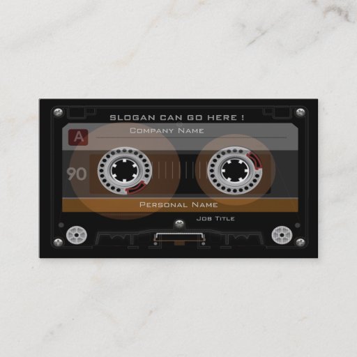 Customizable Retro DJ Music Cassette MixTape Business Card