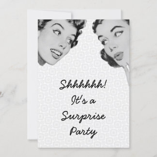 Retro Do Tell Surprise Party Invitation