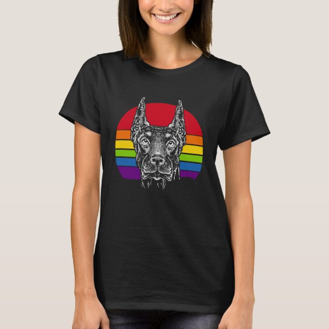 Retro Doberman  2 T-Shirt (Front)