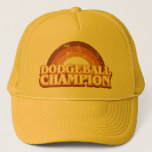 Retro Dodgeball Champion Trucker Hat at Zazzle