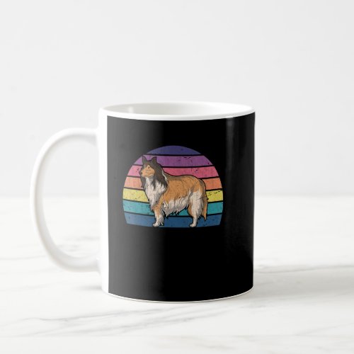 Retro Dog Animal Rough Collie  Coffee Mug