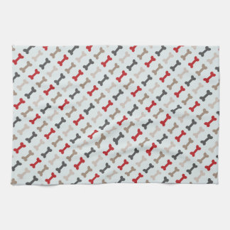 Retro Dog Bone Pattern Kitchen Towel