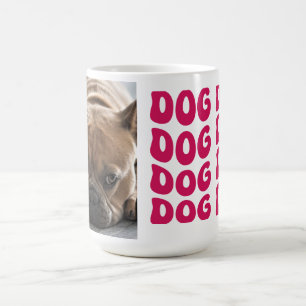 Retro Dog Dad Personalized Photo Coffee Mug