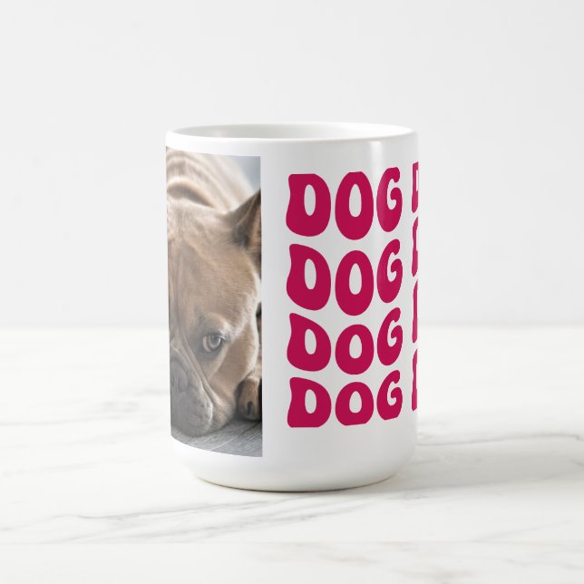 Retro Dog Dad Personalized Photo Coffee Mug (Center)