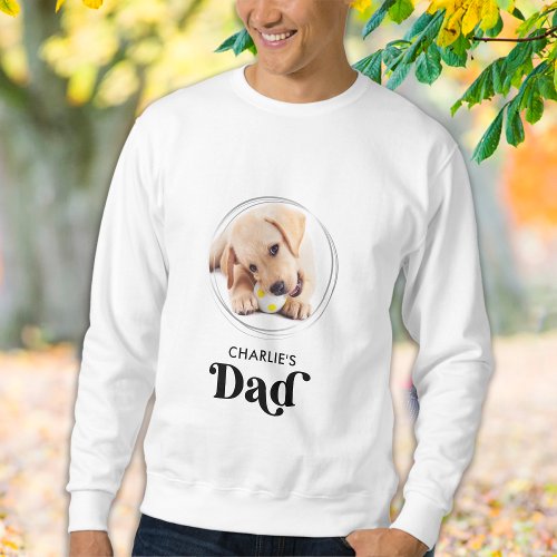 Retro Dog DAD Personalized Puppy Pet Photo  Sweatshirt