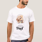Retro Dog DAD Personalized Puppy Pet Photo T-Shirt (Front)