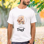 Retro Dog DAD Personalized Puppy Pet Photo T-Shirt<br><div class="desc">Dog Dad ... Surprise your favorite Dog Dad this Father's Day , Christmas or his birthday with this super cute custom pet photo t-shirt. Customize this dog dad shirt with your dog's favorite photos, and name. This dog dad shirt is a must for dog lovers and dog dads! Great gift...</div>