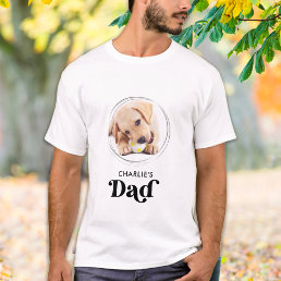 Retro Dog DAD Personalized Puppy Pet Photo T-Shirt
