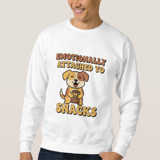 Retro Dog Emotionally Attached Men’s Sweatshirt (Front)