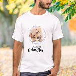 Retro Dog GRANDPA Personalized Puppy Pet Photo T-Shirt<br><div class="desc">Dog Grandpa ... Surprise your favorite Dog Grandpa this Father's Day , Christmas or his birthday with this super cute custom pet photo t-shirt. Customize this dog grandpa shirt with your dog's favorite photos, and name. This dog grandpa shirt is a must for dog lovers and dog dads! Great gift...</div>