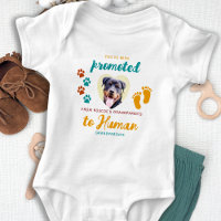 Retro Dog Grandparents Pregnancy Reveal Cute Photo