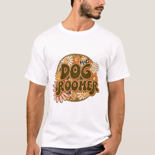 Retro Dog Groomer T_Shirt