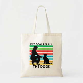 Retro Dog Lover Tote Bag Gift