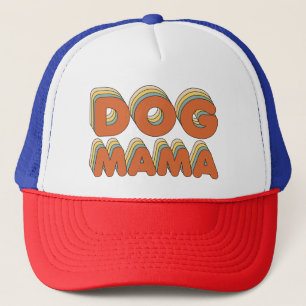 Retro Dog Mama Funny Dog Mom Trucker Hat