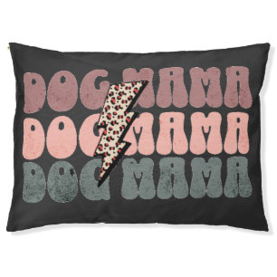 Retro Dog Mama-Leopard Mama-Dog Lover-Cute Pet Bed