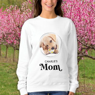 Retro Dog MOM Personalized Puppy Pet Photo T-Shirt
