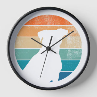 Retro Dog Silhouette Clock – Vintage Pet Lover
