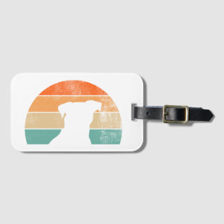 Retro Dog Silhouette – Vintage Pet Lover Luggage Tag