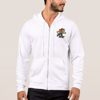 Retro Dog Skateboarder Street Art Hoodie