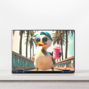 Retro Dog Sunglasses Vintage Sunset Beach  HP Laptop Skin