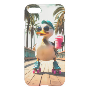 Retro Dog Sunglasses Vintage Sunset Beach  iPhone SE/8/7 Case