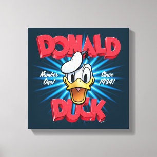 Retro Donald Duck Heritage Graphic Canvas Print