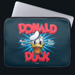 Retro Donald Duck Heritage Graphic Laptop Sleeve<br><div class="desc">Celebrate a true animation icon with this explosive, high-impact Donald Duck design! Featuring a bold, 3D-style typographic layout and a "starburst" background, this graphic radiates pure energy and classic charm. The vibrant ruby red lettering and electric blue light effects create a dramatic look that honors a legacy of laughter. With...</div>