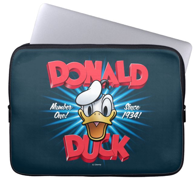 Retro Donald Duck Heritage Graphic Laptop Sleeve (Front)