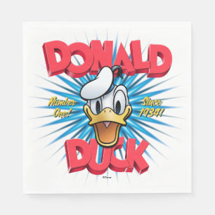 Retro Donald Duck Heritage Graphic Napkins