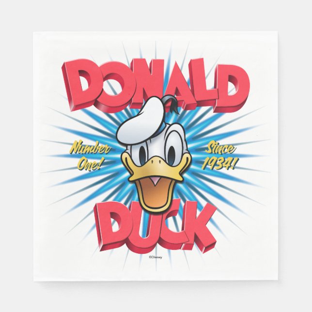 Retro Donald Duck Heritage Graphic Napkins (Front)