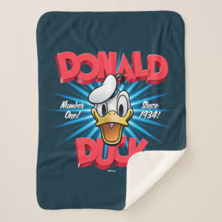 Retro Donald Duck Heritage Graphic Sherpa Blanket